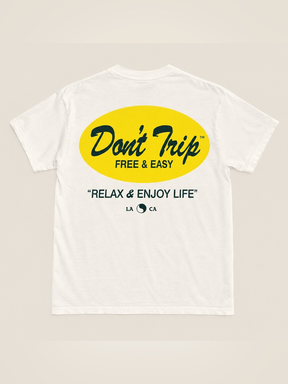 Free & Easy Don’t Trip LA Graphic Tee in Off White Size Medium